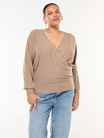Maglione in maglia a coste