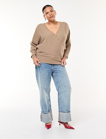 Maglione in maglia a coste