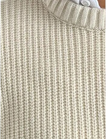 Maglione in maglia a coste spesse con girocollo giesto