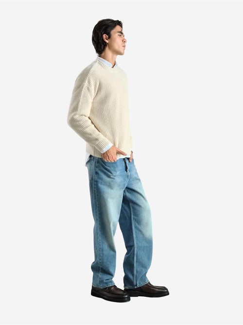 Maglione in maglia a coste spesse con girocollo giesto - Kiabi Maglione in maglia a coste spesse con girocollo giesto - Kiabi