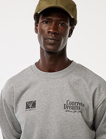 Maglione in maglia a girocollo con stampa fronte-retro
