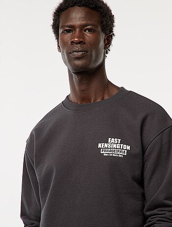 Maglione in maglia a girocollo con stampa fronte-retro