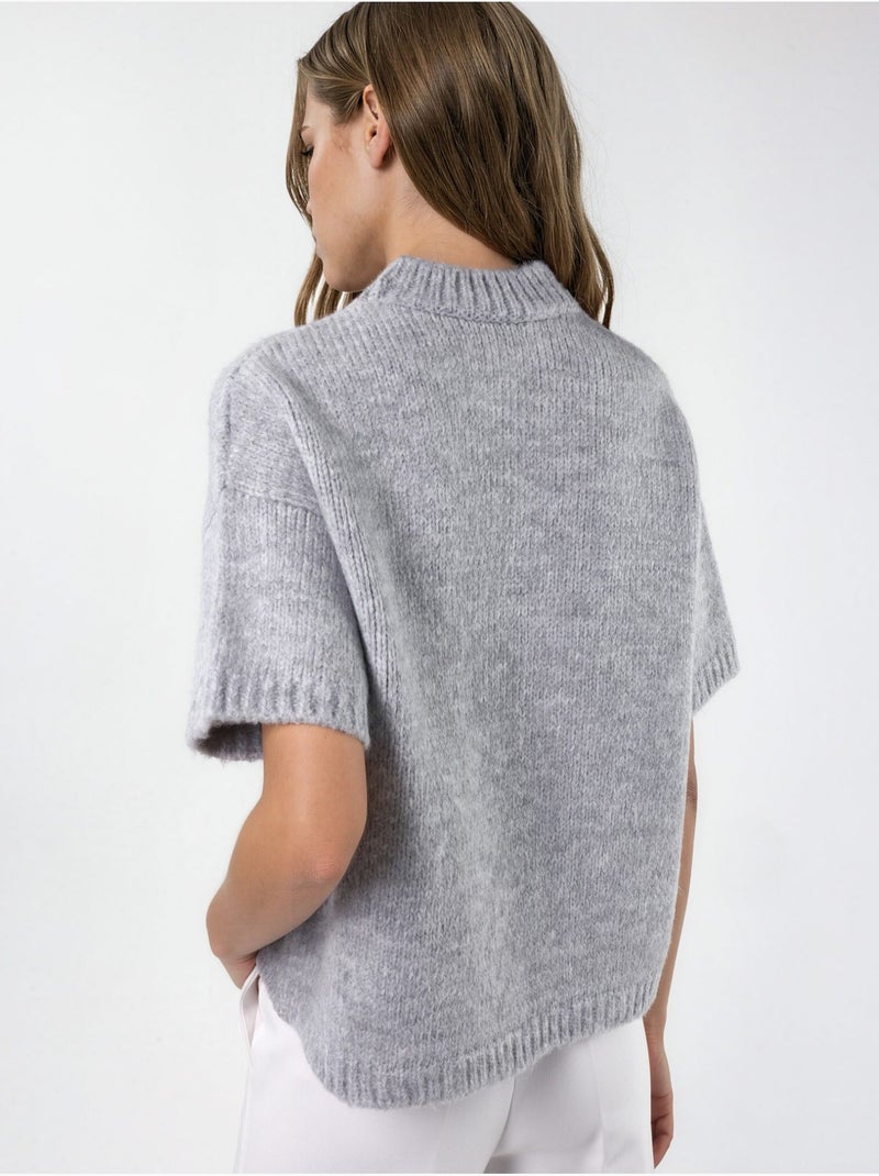 Maglione in maglia a girocollo dalla vestibilità rilassata hiccup Grigio chiaro - Kiabi