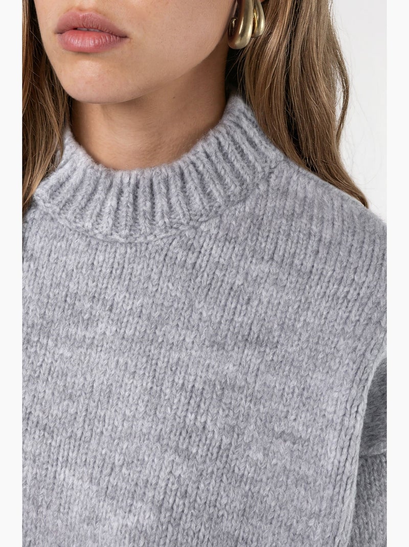 Maglione in maglia a girocollo dalla vestibilità rilassata hiccup Grigio chiaro - Kiabi