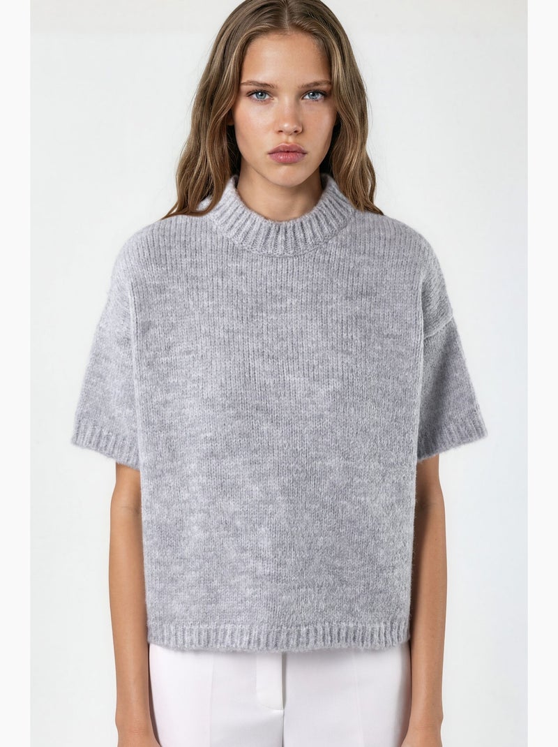Maglione in maglia a girocollo dalla vestibilità rilassata hiccup Grigio chiaro - Kiabi
