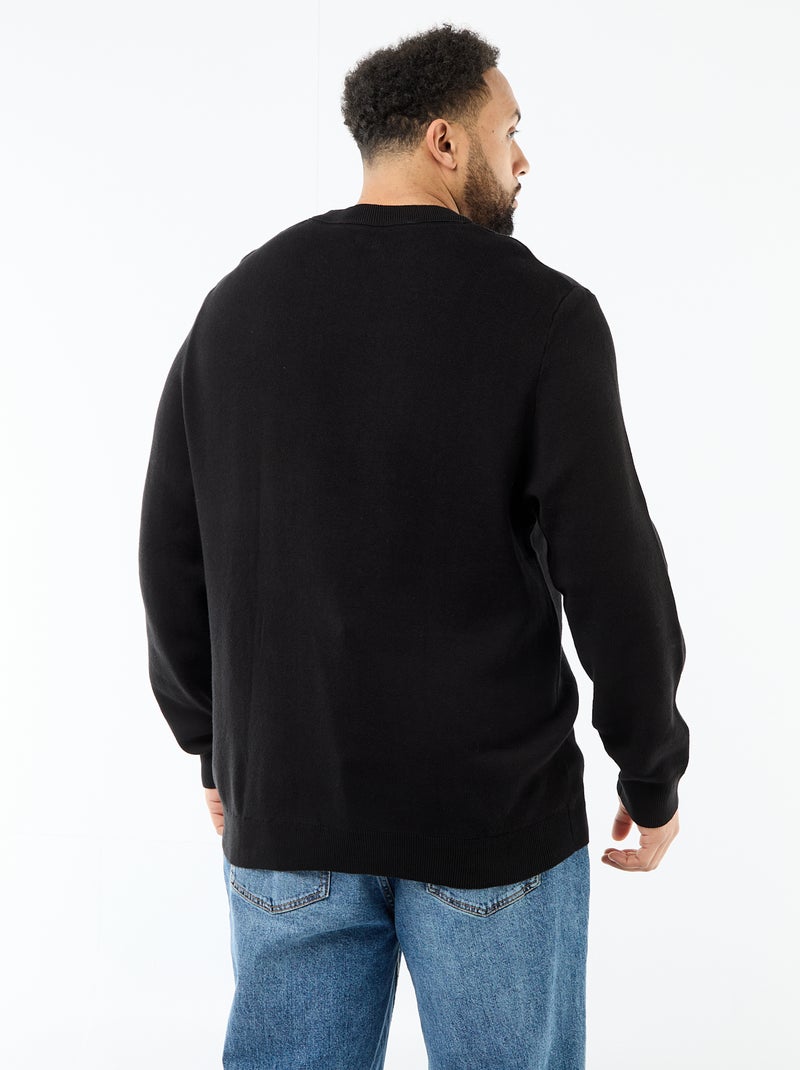 Maglione in maglia a girocollo Nero - Kiabi