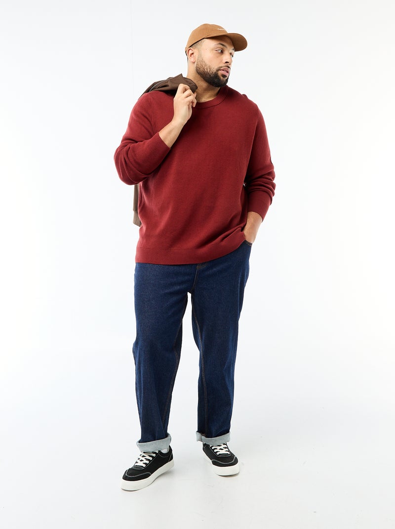 Maglione in maglia a girocollo Rosso - Kiabi