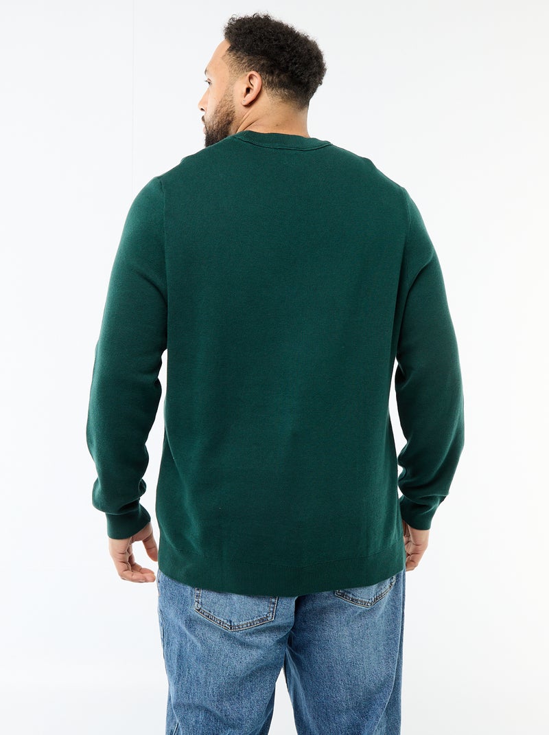 Maglione in maglia a girocollo Verde - Kiabi