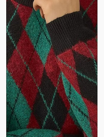 Maglione in maglia a maniche lunghe con motivo geometrico bdart