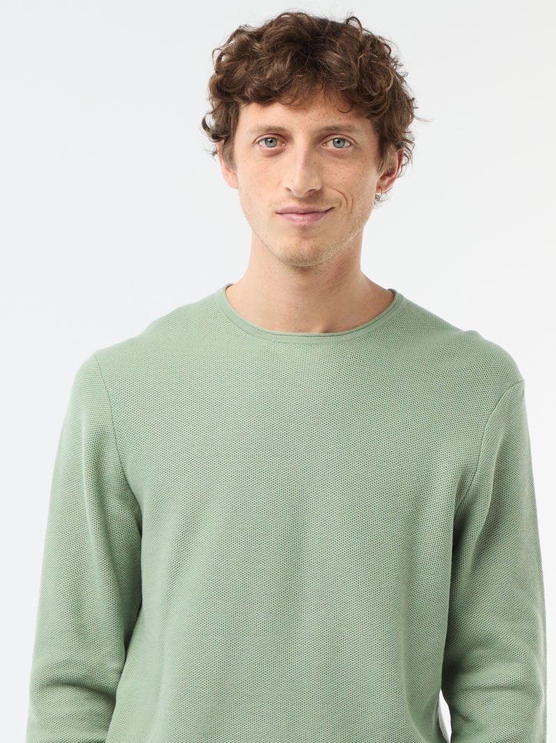 Maglione in maglia a nido d'ape Verde - Kiabi