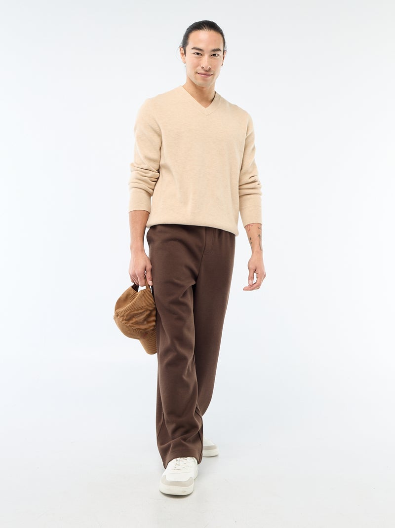 Maglione in maglia a punto grosso Beige - Kiabi