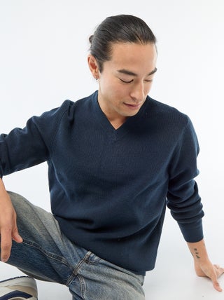 Maglione in maglia a punto grosso