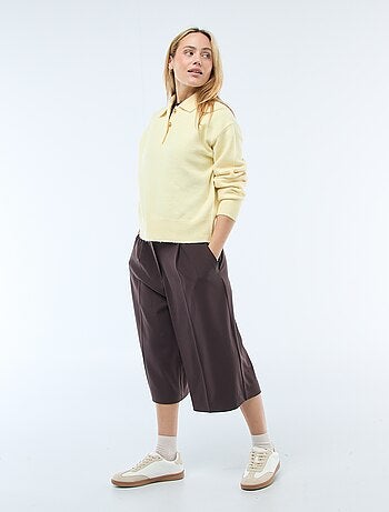 Maglione in maglia a punto grosso con collo polo