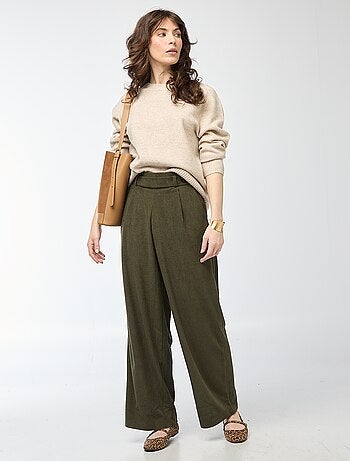 Maglione in maglia a punto grosso con collo rotondo