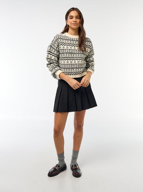 Maglione in maglia a punto grosso con collo rotondo - Kiabi