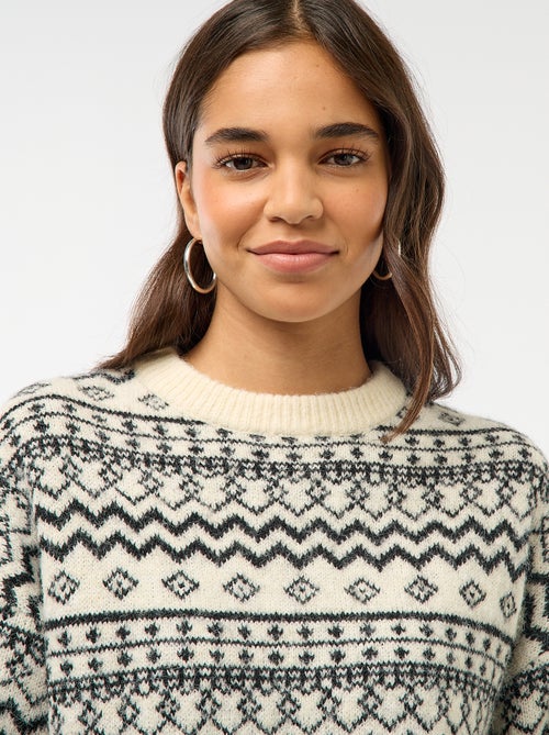 Maglione in maglia a punto grosso con collo rotondo - Kiabi