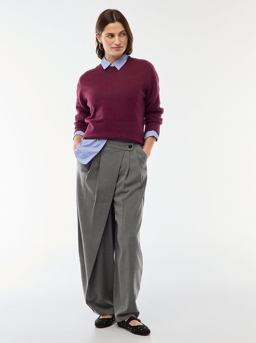 Maglione in maglia a punto grosso con collo rotondo - Kiabi