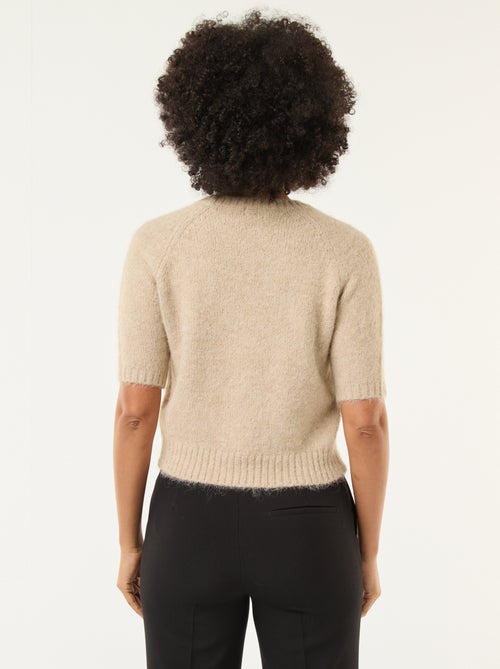 Maglione in maglia a punto grosso con maniche corte - Kiabi