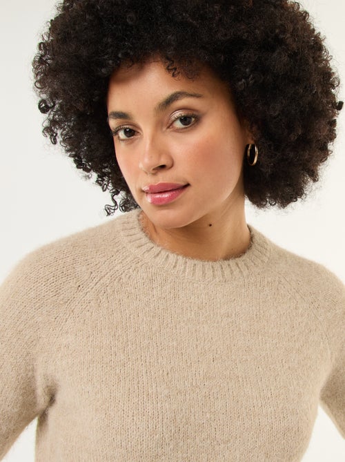 Maglione in maglia a punto grosso con maniche corte - Kiabi