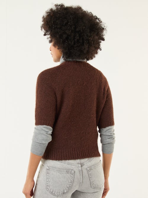 Maglione in maglia a punto grosso con maniche corte - Kiabi