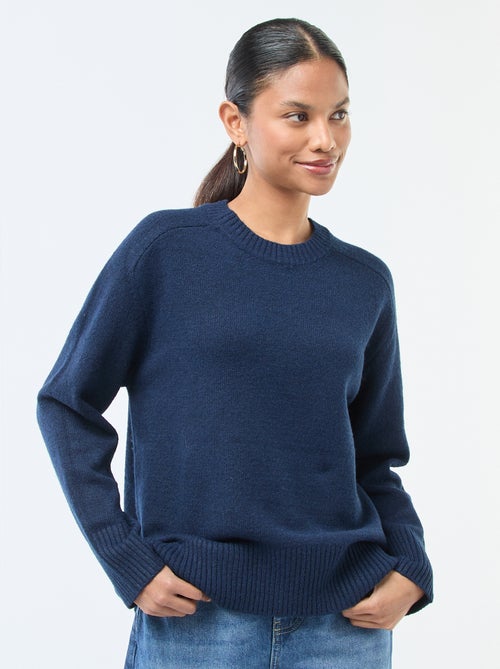 Maglione in maglia a punto grosso con scollo rotondo - Kiabi