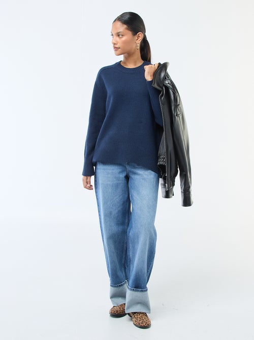 Maglione in maglia a punto grosso con scollo rotondo - Kiabi