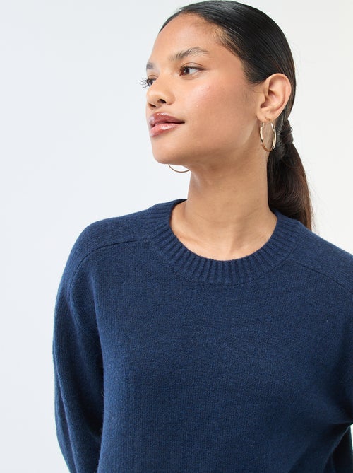 Maglione in maglia a punto grosso con scollo rotondo - Kiabi