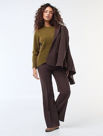 Maglione in maglia a punto grosso con collo rotondo