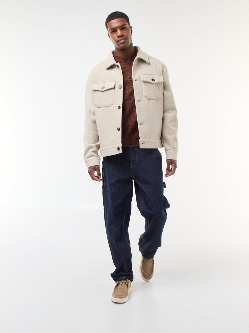 Maglione in maglia a punto grosso tinta unita Marrone - Kiabi