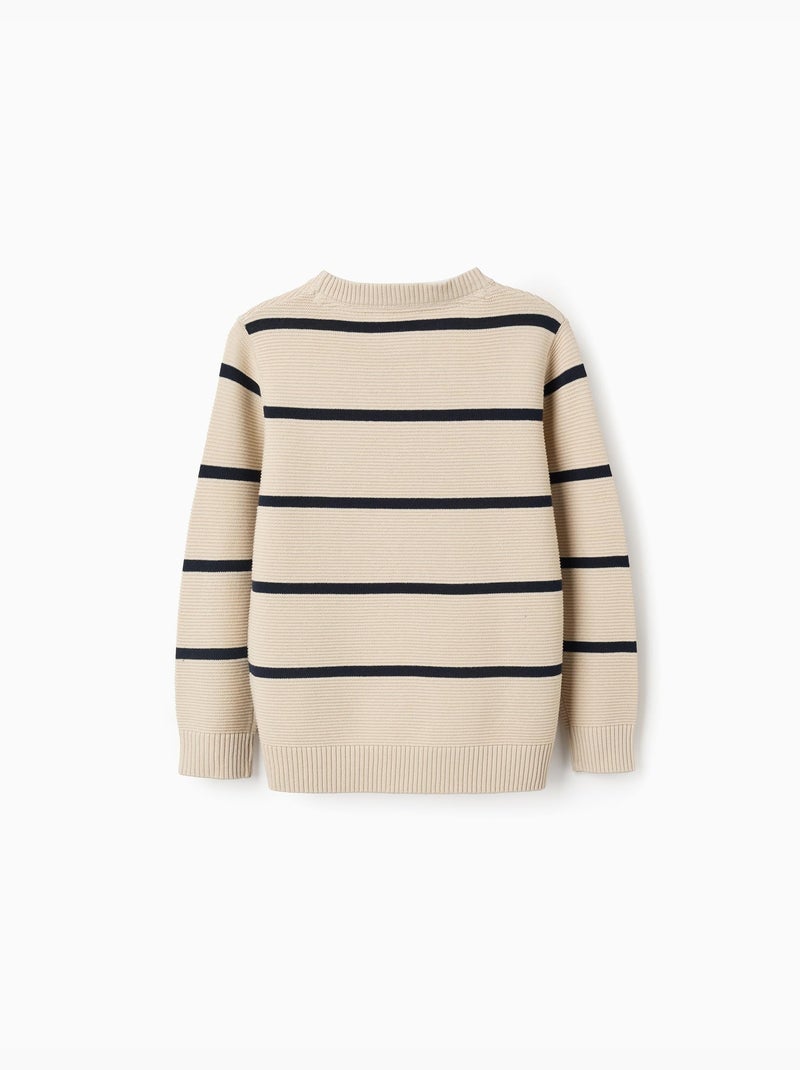 Maglione in maglia a righe Beige chiaro - Kiabi