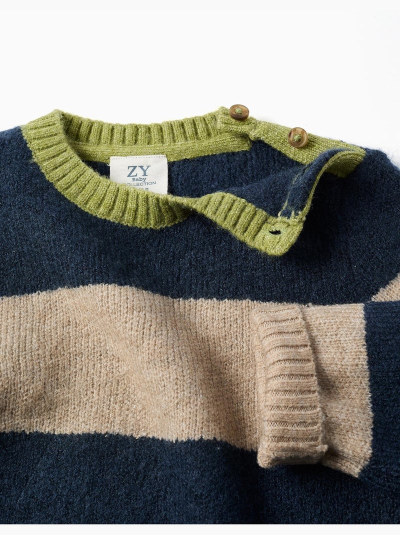 Maglione in maglia a righe Blu scuro - Kiabi