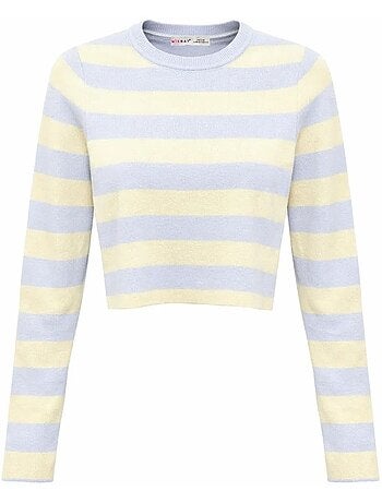 Maglione in maglia a righe mixray