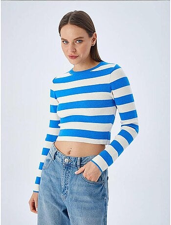 Maglione in maglia a righe mixray