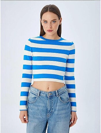 Maglione in maglia a righe mixray