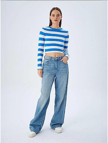 Maglione in maglia a righe mixray