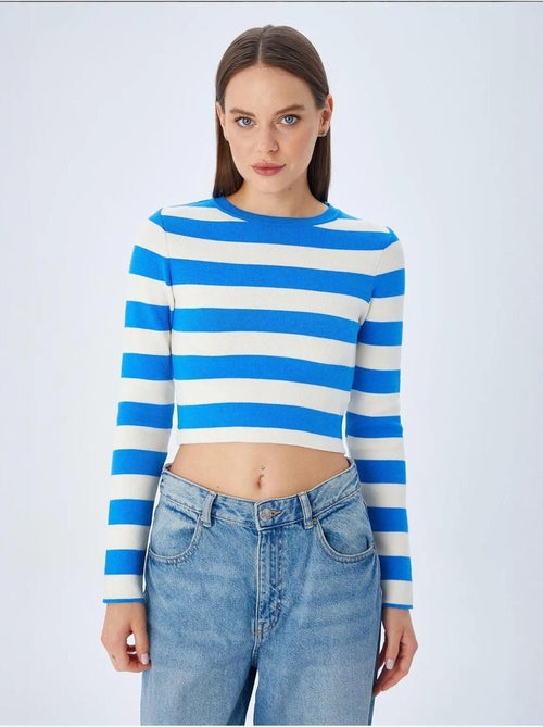 Maglione in maglia a righe mixray - Kiabi Maglione in maglia a righe mixray - Kiabi