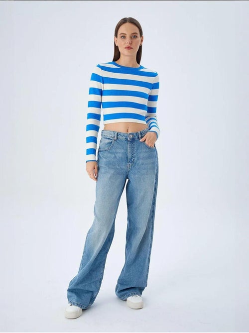 Maglione in maglia a righe mixray - Kiabi Maglione in maglia a righe mixray - Kiabi