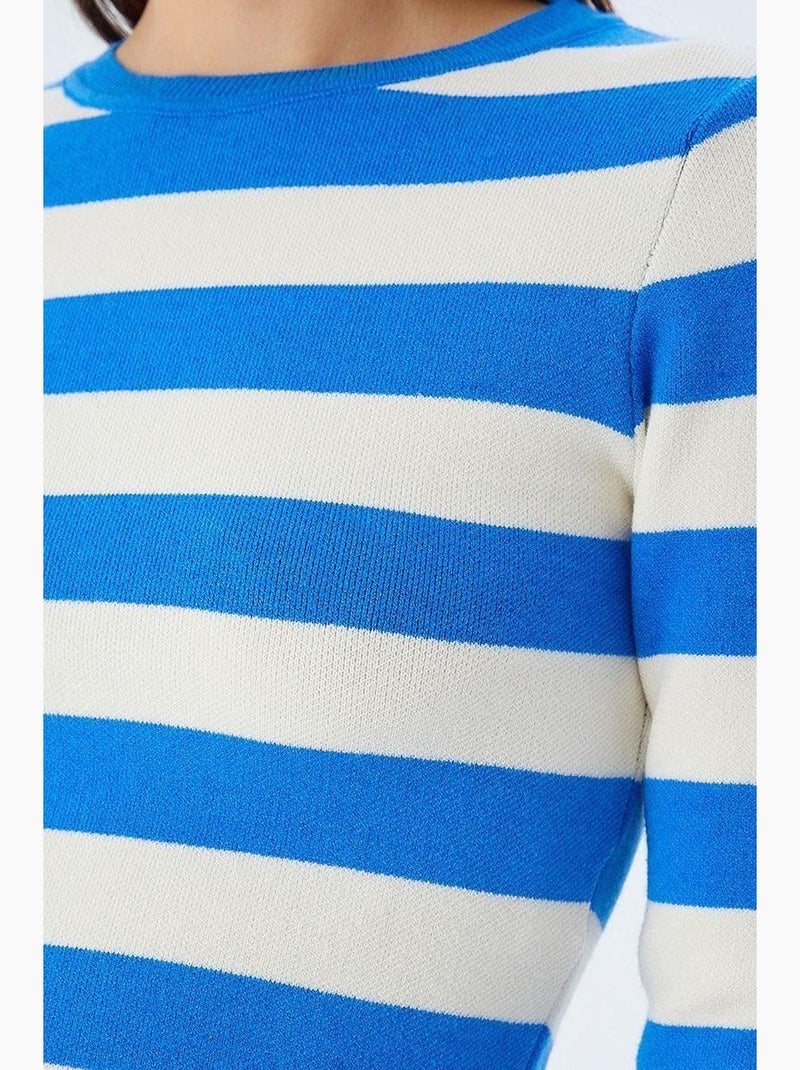 Maglione in maglia a righe mixray Blu elettrico - Kiabi