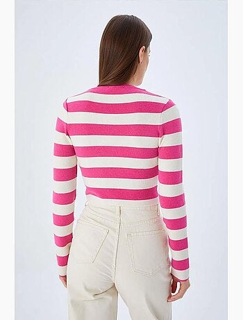 Maglione in maglia a righe mixray