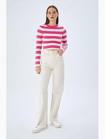 Maglione in maglia a righe mixray