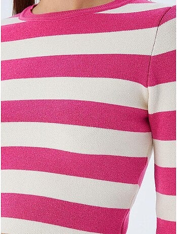 Maglione in maglia a righe mixray