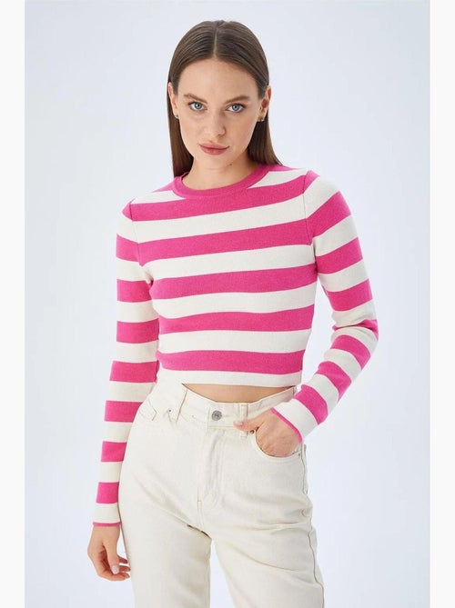 Maglione in maglia a righe mixray - Kiabi Maglione in maglia a righe mixray - Kiabi