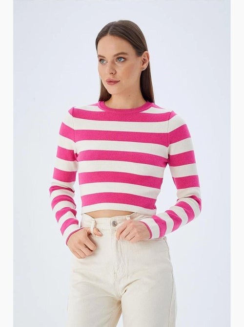 Maglione in maglia a righe mixray - Kiabi Maglione in maglia a righe mixray - Kiabi