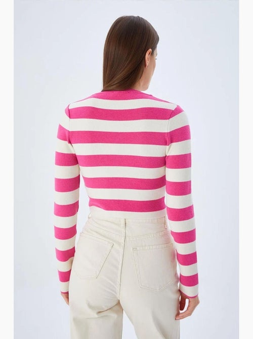 Maglione in maglia a righe mixray - Kiabi Maglione in maglia a righe mixray - Kiabi