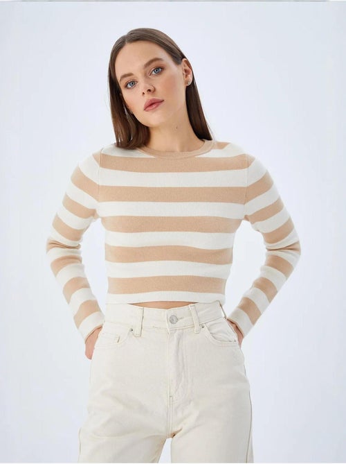 Maglione in maglia a righe mixray - Kiabi Maglione in maglia a righe mixray - Kiabi