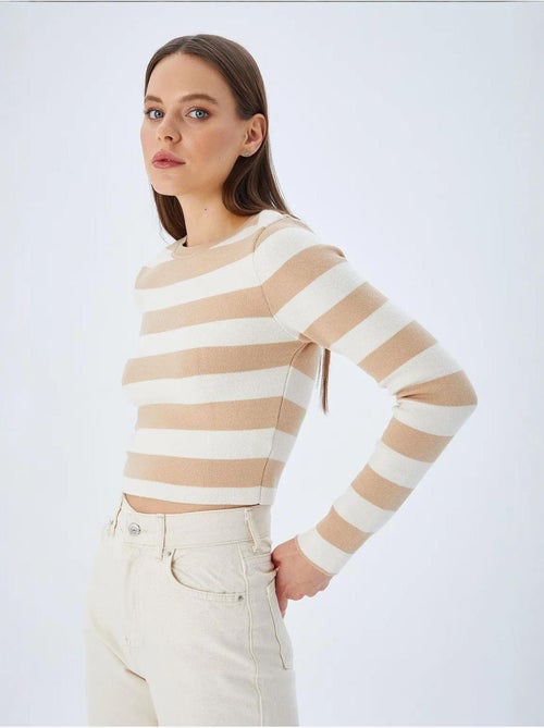Maglione in maglia a righe mixray - Kiabi Maglione in maglia a righe mixray - Kiabi