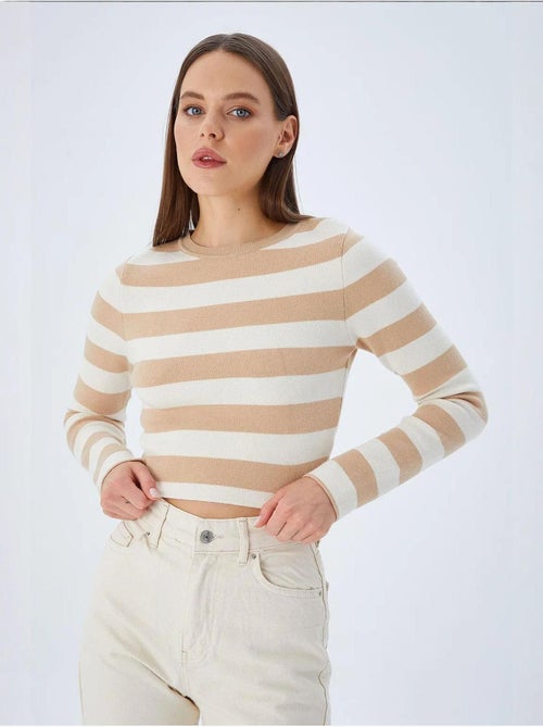 Maglione in maglia a righe mixray - Kiabi Maglione in maglia a righe mixray - Kiabi