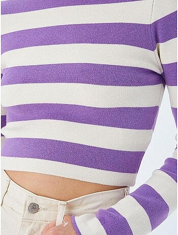 Maglione in maglia a righe mixray