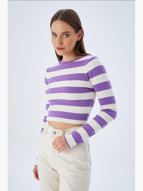 Maglione in maglia a righe mixray - Kiabi Maglione in maglia a righe mixray - Kiabi