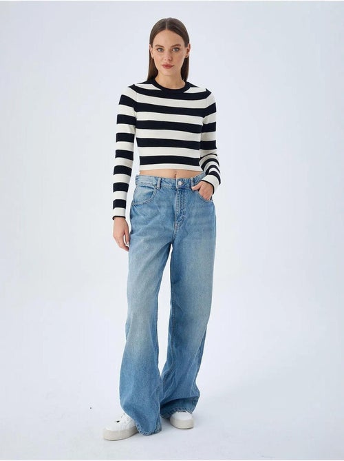 Maglione in maglia a righe mixray - Kiabi Maglione in maglia a righe mixray - Kiabi